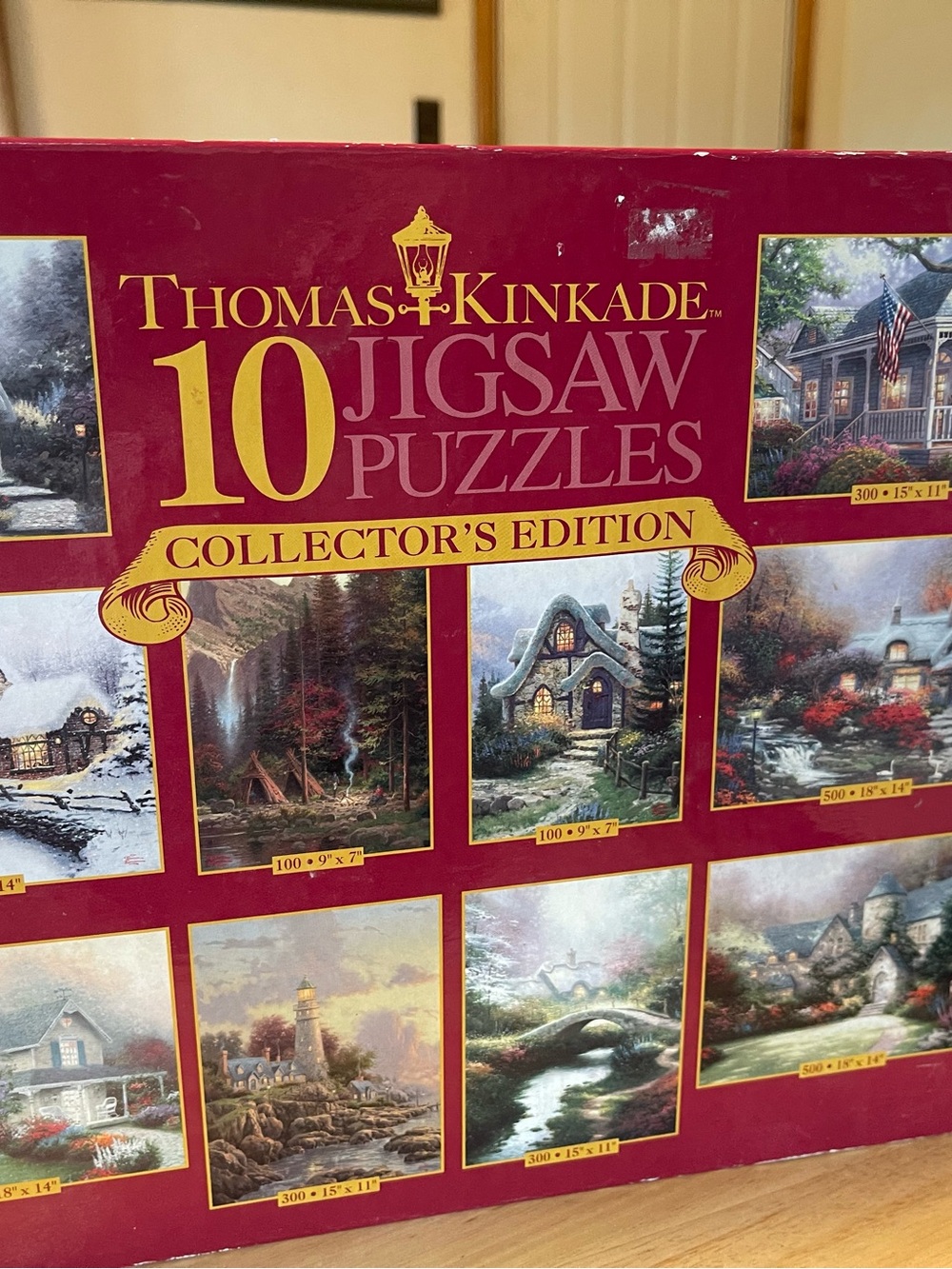 Thomas Kinkade Collector’s Edition 10 Jigsaw Puzzles Set 100-500 Pc 3801-3